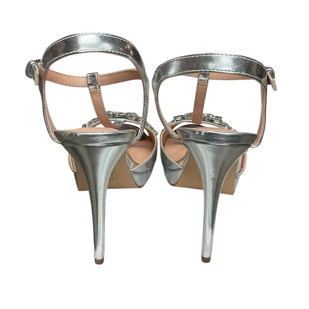Lauren Lorraine Rhinestone Ornamented Sandal Stiletto Heeled Sandal Size 10‎ NWB